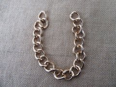 (image for) 3Strands Golden Metal Link Chain 30cm for Craft Jewelry Making