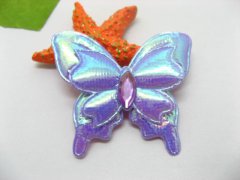 (image for) 100 Cute Purple Craft Butterfly Embellishments Toppers