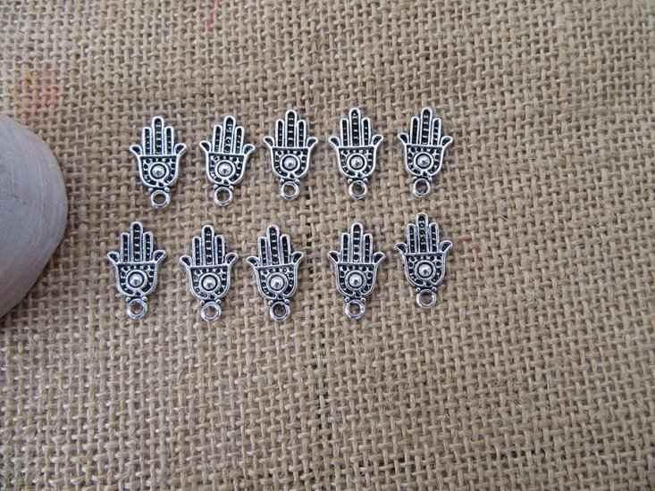 100Pcs New Hand Design Beads Charms Pendants Jewellery Findings - Click Image to Close