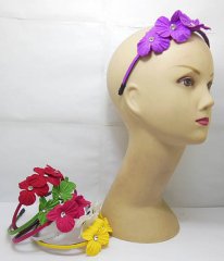 3x12Pcs New Hair Band with Attached Flower Mixed