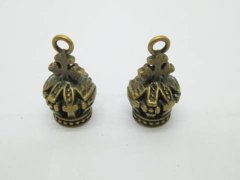(image for) 20Pcs Crown Beads Pendants Charms Jewelry Finding 33x20x20mm