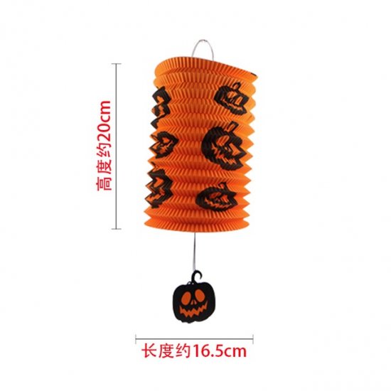 10Pcs Orange Halloween Party Decor Paper Pumpkin Lantern 20x16cm - Click Image to Close