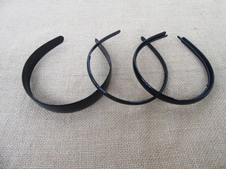 1Pack x 4Pcs DIY Shiny Black Headbands Hair Clips Hair Hoop
