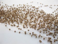 60Strands Coffee Beaded Garland for Wedding Craft Dia.3mm 60Strands Coffee Beaded Garland for Wedding Craft Dia.3mm