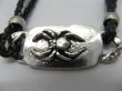 (image for) 12 Gothic Knitted Leather Skull Bracelets Mixed Color