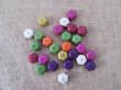 (image for) 100Pcs Hexagon Gemstone Beads 16x10mm Mixed Color