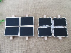 12Pkts x 4Pcs Chalk Board Place cards Blackboard Signs Message M