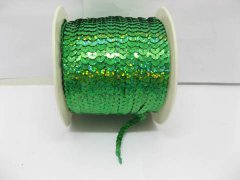 1Roll x 10Yard Cyan 6mm Strung Sequin Trim