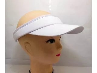 5Pcs Promotional White Cotton Clip On Sports Visor