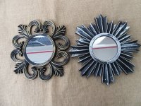 24Pcs Vintage Rustic Style Mirror Wall Hanging Home D?cor Assort