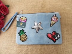 1X Cotton Coin Bag Purse Wallet Handbag with Zipper 29x21cm 1X Cotton Coin Bag Purse Wallet Handbag with Zipper 29x21cm