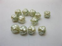 1300Pcs 10mm Light Green Knot Loose Beads Findings