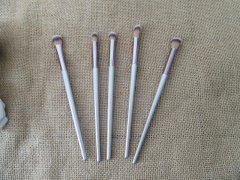 5Pcs Silver Makeup Brushes Eye Shadow Blending Eyeliner Eyelash