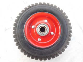 1X New Trolley Rubber Red Wheel 20x20cm