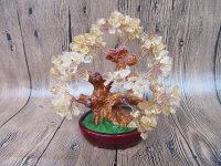1X New Feng Shui Treasure Money Tree with Yellow Stone Chips