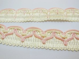 1Sheet X 16Meters Braid Trim Embellishments 24mm Wide - Pink