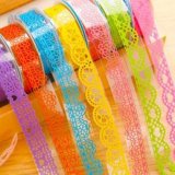 30Rolls Bud Silk Stationery Stickers Hollow Out Lace Sticker Mix