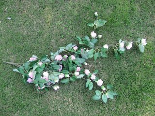 1Set Rose Leaf Wall Hanging Garland Wedding Flower Arch Garden