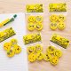 36Pack x 4pcs Yellow Smile Face Different Expression Erasers