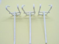 50 Milk White Cargo Net Mesh Hooks 15cm