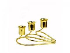 1Pc Golden Ins Minimalist Candlestick 3-Head Dinner Restaurant 1Pc Golden Ins Minimalist Candlestick 3-Head Dinner Restaurant