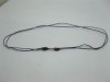 95 Purple 2-String Waxen Strings For Necklace Copper Clasp 95 Purple 2-String Waxen Strings For Necklace Copper Clasp