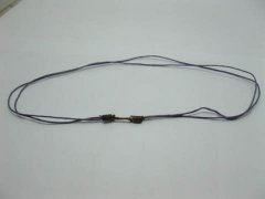 95 Purple 2-String Waxen Strings For Necklace Copper Clasp