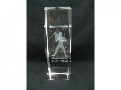 4X 3D Etched Aquarius Crystal Art Ornament Figurine 4X 3D Etched Aquarius Crystal Art Ornament Figurine