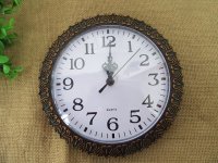 2Pcs Vintage White Clock Face with Movement Plain Number Inside 2Pcs Vintage White Clock Face with Movement Plain Number Inside