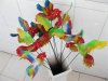 12Pcs Rooster On A Stick Garden Decorations 6 Inch Mixed Colour