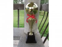 1Pc Golden Plated Trophy Cup Novelty Achievement Award 45cm High