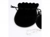 100 Black Velvet Drawstring Jewelry Pouches jew-b145