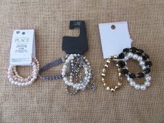 10Sheets Various Design Beaded Bracelets 6-7cm Dia. Assorted 10Sheets Various Design Beaded Bracelets 6-7cm Dia. Assorted