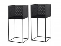 1Pc Square Black Mesh Modern Flower Plant Display Stand Holder