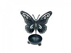 1Pc Black Butterfly Candle Holder Shadow Tealight Wedding Party