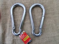 1Pc Heavy Duty Stainless Steel Carabiner Key Rings Key Holder Ch