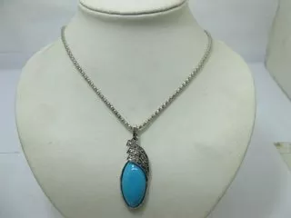 12X Ornate Style Resin Bead Pendant Necklace 44cm Long