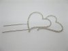 5Pc Silver Diamante Double Heart Wedding Cake Topper Decoration 5Pc Silver Diamante Double Heart Wedding Cake Topper Decoration
