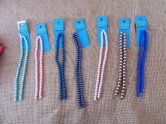 12Strands Unfinished Round Glass Pearl Beads for Necklace