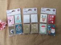 6Sheets x 24Pcs Christmas Card Foldable Gift Tags Assorted