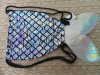 1Pc Shiny Sequin Drawstring Backpack Mermaid Tail Shape 54x29cm