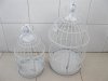 1Set 2in1 White Luxury Metal Hanging Bird Cage ca-b18