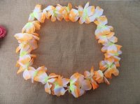 12Pcs Orange Hawaiian Dress Party Flower Leis/Lei Petal 10cm Dia