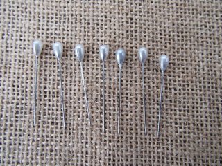 24Packets X 50Pcs Pearl Diamante Pin Wedding Bouquet Corsage Flo