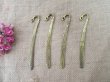 10Pcs Golden Color Hand Design Hook Metal Bookmarks