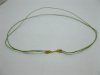 95 Green 2-String Waxen Strings For Necklace Golden Clasp