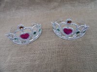 12 Silver Rhinestone Dress Up Tiaras Fancy Dress Head Piece 12cm