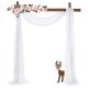 1Pc White Wedding Arch Chiffon Backdrop Curtain Drapes 1Pc White Wedding Arch Chiffon Backdrop Curtain Drapes