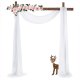 1Pc White Wedding Arch Chiffon Backdrop Curtain Drapes