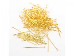 500gram Golden Plated 34mm Head Pins Jewelry Finding